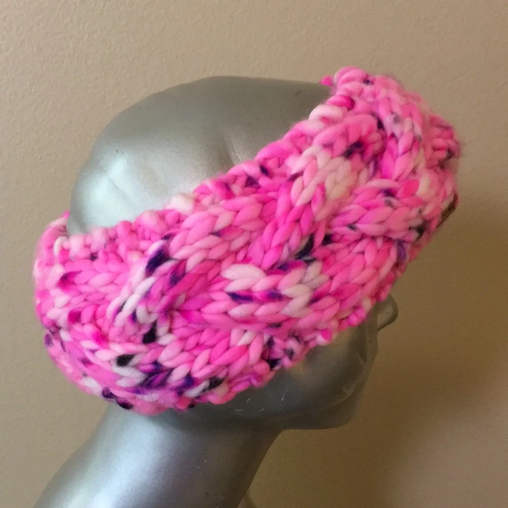 Hand Knit Women's Ear Warmer Headband Merino Wool